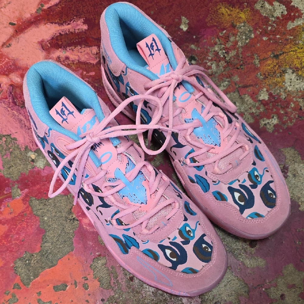 Puma Pink and Blue Athletic Shoes